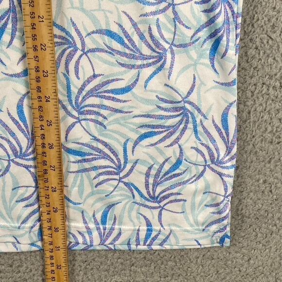 Nicklaus XXL Men's Golf Polo Shirt Blue Purple Leaf Eco Polyester Performance - Picture 6 of 9